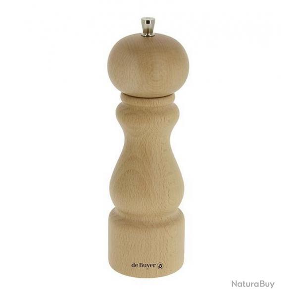 Moulin "Rumba", Couleur htre naturel, Hauteur 14 cm, Type moulin sel [De Buyer]