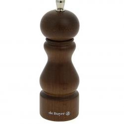 Moulin "Rumba", Couleur hêtre foncé, Hauteur 14 cm, Type moulin sel [De Buyer]