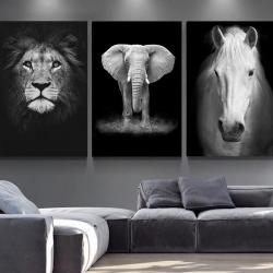 Tableau Peinture Impression sur Toile Animaux, Modele: 10, Taille: 60x90cm