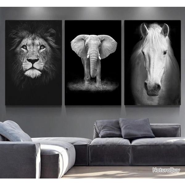 Tableau Peinture Impression sur Toile Animaux, Modele: 10, Taille: 60x90cm