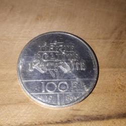 Pièce 100 francs 1986