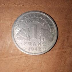 Pièce 1 francs 1942