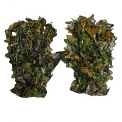 Gants de camouflage confortable et antidérapant avec feuilles 3D
