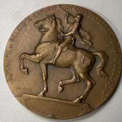 Belle médaille en bronze Exposition Universelle de Bruxelles -1910-Diam.7 cm