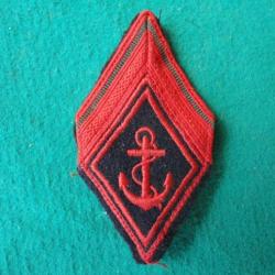 Insigne galons tissus 1ère classe engagé infanterie de Marine.