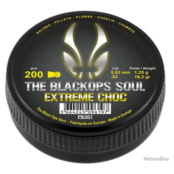 Plombs The Black Ops Soul EXTREM CHOC Cal. 5,5 mm