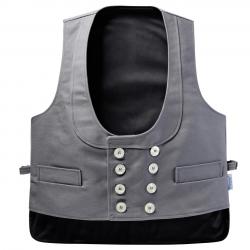 Gilet de compagnon Allemand en moleskine gris S