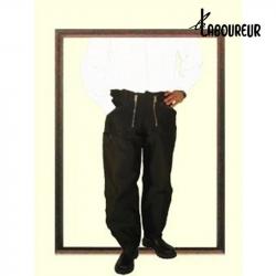 Pantalon largeot Allemand moleskine à passants Le Laboureur 38 Entrejambe 76 cm Avec genouillères in