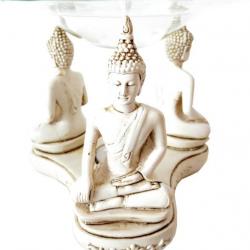 Bruleur d'huile 3 bouddhas thai méditation 11 cm
