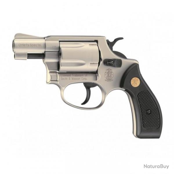 Revolver  blanc SMITH ET WESSON CHIEFS SPECIAL Cal.9mm R.K. - CHROME
