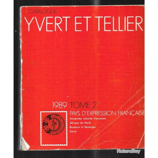 catalogue de timbres postes yvert et tellier 1989 tome 2 pays d'expression franaise