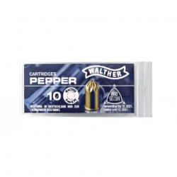 Cartouches 9mm R gaz poivre WALTHER X10