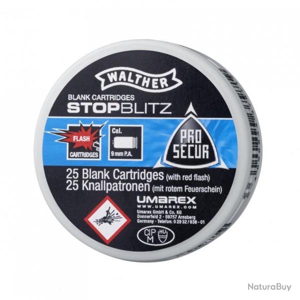 Cartouches 9mm PAK stop blitz WALTHER X25