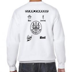SWEAT BLANC TEAM CHASSE