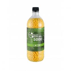Billes bbs 6mm combat zone jaune 0.12g bouteille x5000