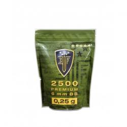Billes bbs 6mm élite force blanche 0.25g sachet X2500