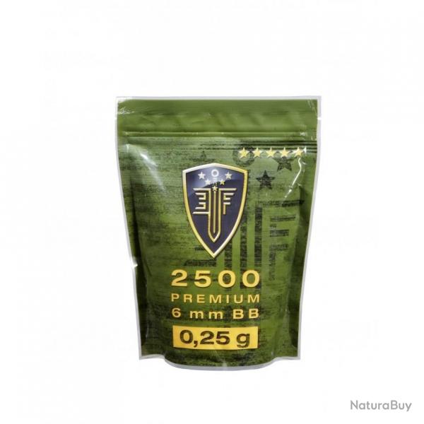 Billes bbs 6mm lite force blanche 0.25g sachet X2500