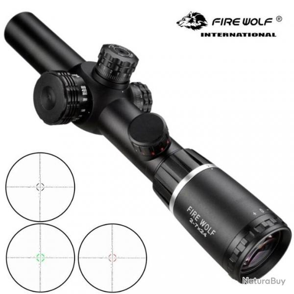 Fire Wolf - 2-7X24 lunette de vise, fusil de chasse, arme  air, LIVRAISON GRATUITE !!!