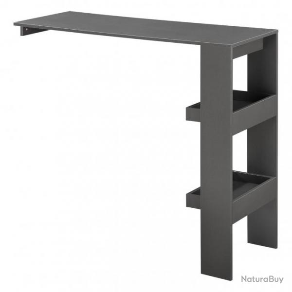 Table de bar style bistrot murale 120 cm gris fonc 03_0006219