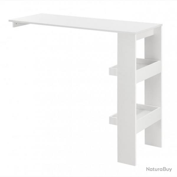 Table de bar style bistrot 120 cm blanc 03_0006215
