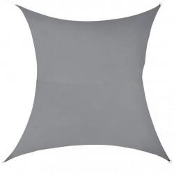 Voile toile d'ombrage toile de protection polyester polyuréthane quadrilatéral 2 x 4 m gris foncé 0