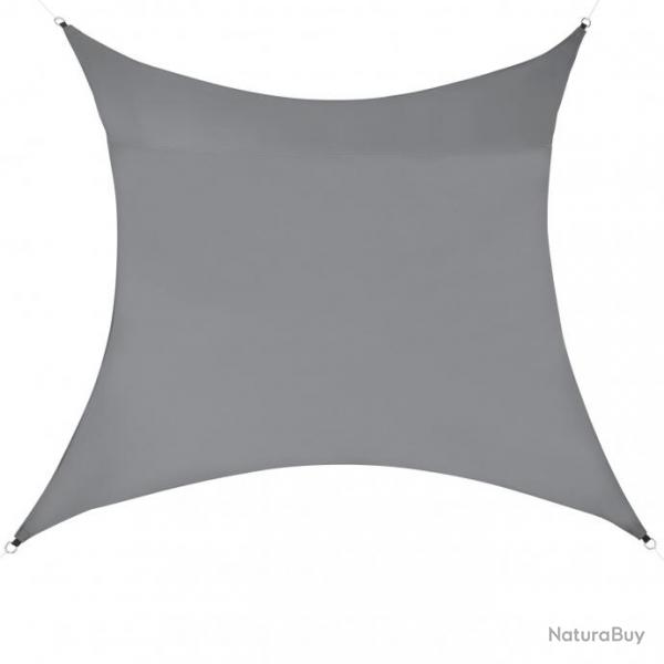 Voile d'ombrage toile de protection polyester polyurthane 4 x 4 m gris fonc 03_0004589