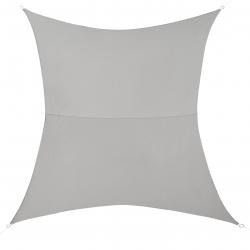 Voile toile d'ombrage toile de protection polyester polyuréthane 3 x 4 m gris clair 03_0004599