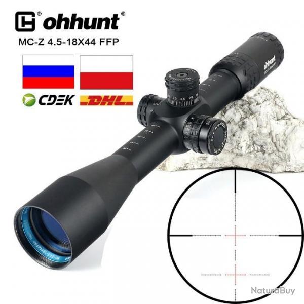 Ohhunt - 4.5 - 18X44 FFP, premier plan Focal, chasse, vues optique LIVRAISON GRATUITE!!!