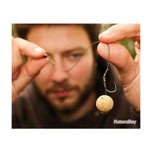 HAMECONS MONTES KORDA WIDE GAPE DARK MATTER CARP RIG BARBLESS PAR 1 Taille 2