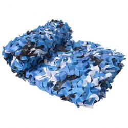 Filet de camouflage renforcé 2 x 3 m - Bleu - LIVRAISON GRATUITE ET RAPIDE