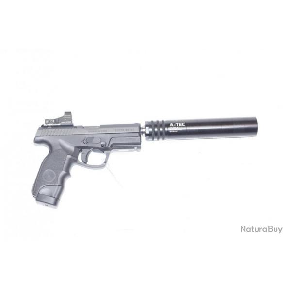 pistolet Steyr  M9 ssilencieux atec et point rouge buris calibre 9x19  9para