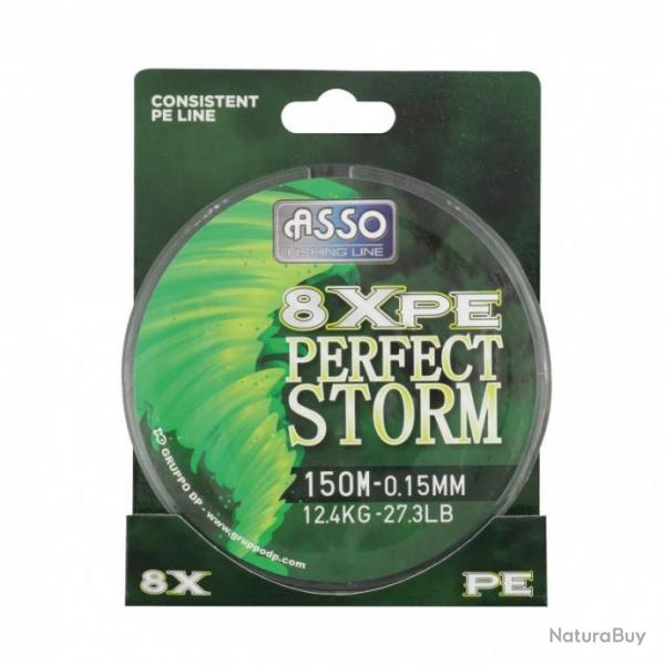 Tresse asso "perfect storm" 8x - vert - 150 m 12/100