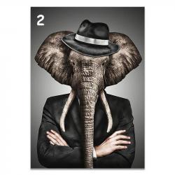 Tableau Peinture Impression sur Toile Animal Abstrait, Modele: 2, Taille: 60x90cm