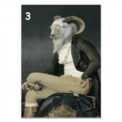 Tableau Peinture Impression sur Toile Animal Abstrait, Modele: 3, Taille: 60x90cm