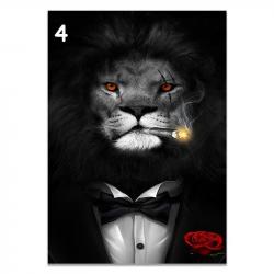 Tableau Peinture Impression sur Toile Animal Abstrait, Modele: 4, Taille: 60x90cm