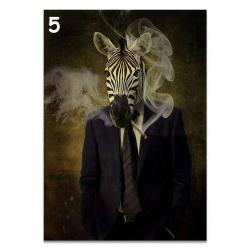 Tableau Peinture Impression sur Toile Animal Abstrait, Modele: 5, Taille: 60x90cm