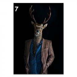 Tableau Peinture Impression sur Toile Animal Abstrait, Modele: 7, Taille: 60x90cm