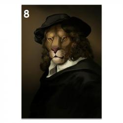 Tableau Peinture Impression sur Toile Animal Abstrait, Modele: 8, Taille: 60x90cm