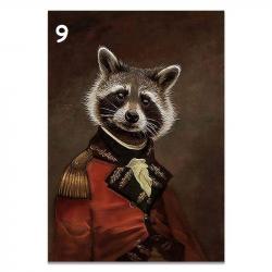 Tableau Peinture Impression sur Toile Animal Abstrait, Modele: 9, Taille: 60x90cm