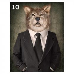 Tableau Peinture Impression sur Toile Animal Abstrait, Modele: 10, Taille: 60x90cm