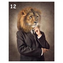 Tableau Peinture Impression sur Toile Animal Abstrait, Modele: 12, Taille: 60x90cm