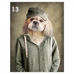 Tableau Peinture Impression sur Toile Animal Abstrait, Modele: 13, Taille: 60x90cm