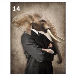 Tableau Peinture Impression sur Toile Animal Abstrait, Modele: 14, Taille: 60x90cm