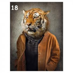 Tableau Peinture Impression sur Toile Animal Abstrait, Modele: 18, Taille: 60x90cm