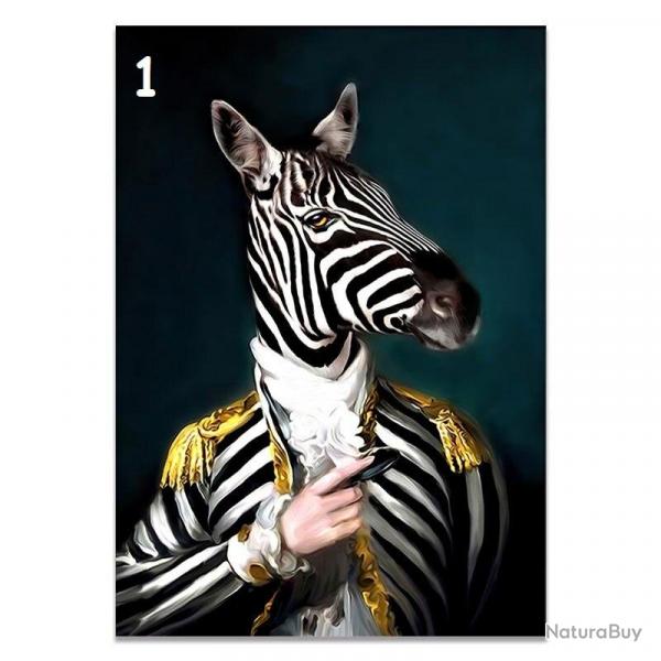 Tableau Peinture Impression sur Toile Animal Abstrait, Modele: , Taille: 13x18cm