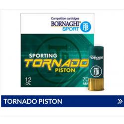 1 carton de 250 Bornaghi Tornado Piston cal 12/70 plombs 7.5