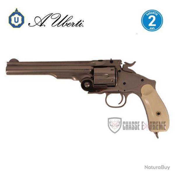 Revolver UBERTI Russian 3  Model 6.1/2" Cal 45 Colt Nickel, Plaquette Ivoire