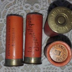 Tr&egrave;s ancienne  cartouche de collection douille carton (COMPTOIR FRANCO-AMERICAIN) version 1