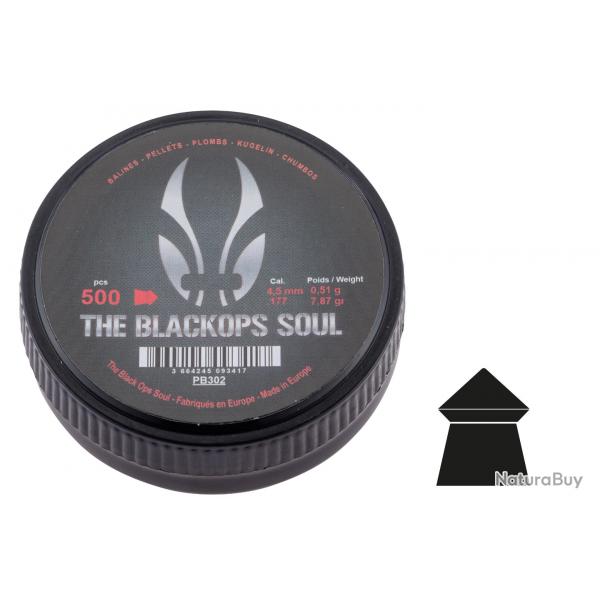 Plombs The Black Ops   Tte POINTUE  Cal 4.5 mm  Boite de 500