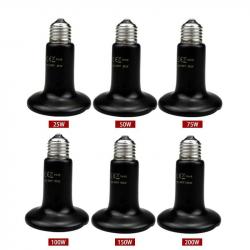 Ampoule Chauffante Ceramique Noir pour Reptiles, Modele: 25W